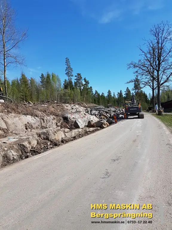Bergsprängning i entreprenadmiljö