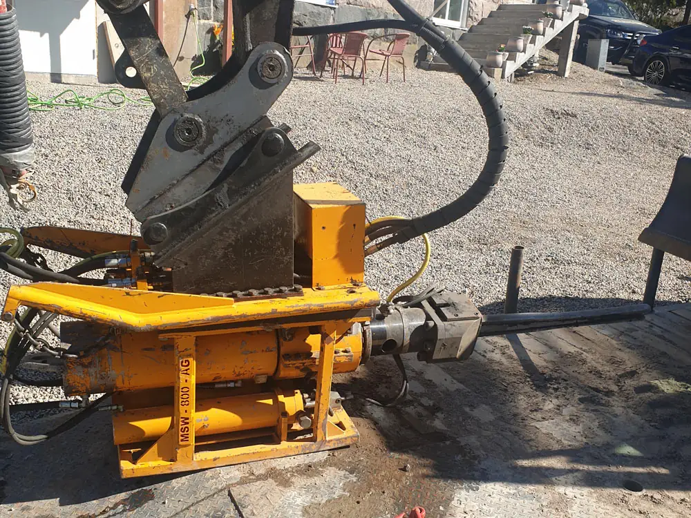 Hydraulisk spräckning nära byggnad